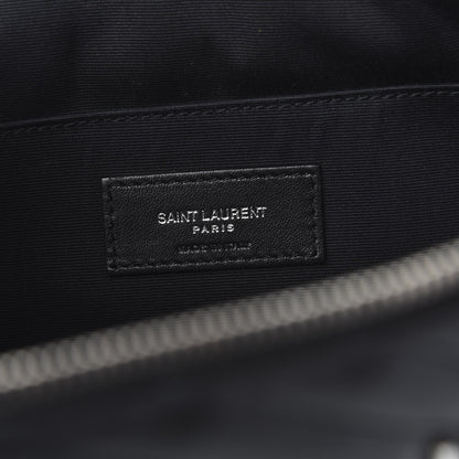 Saint Laurent Calfskin Matelasse Chevron Monogram Document Holder Black 6 of 8