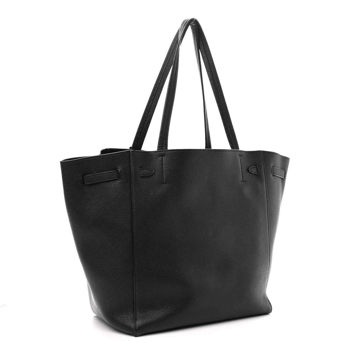Soft Grained Calfskin Small Belt Cabas Phantom Black