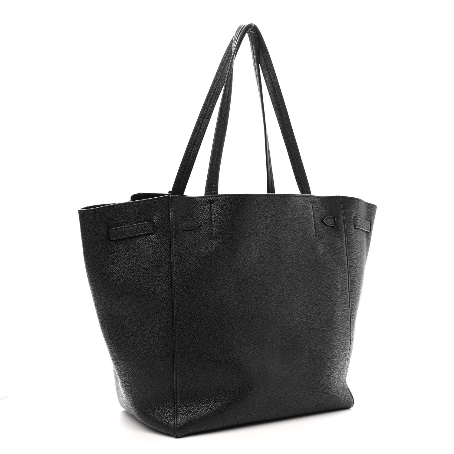 Celine Soft Grained Calfskin Small Belt Cabas Phantom Black 3 of 10