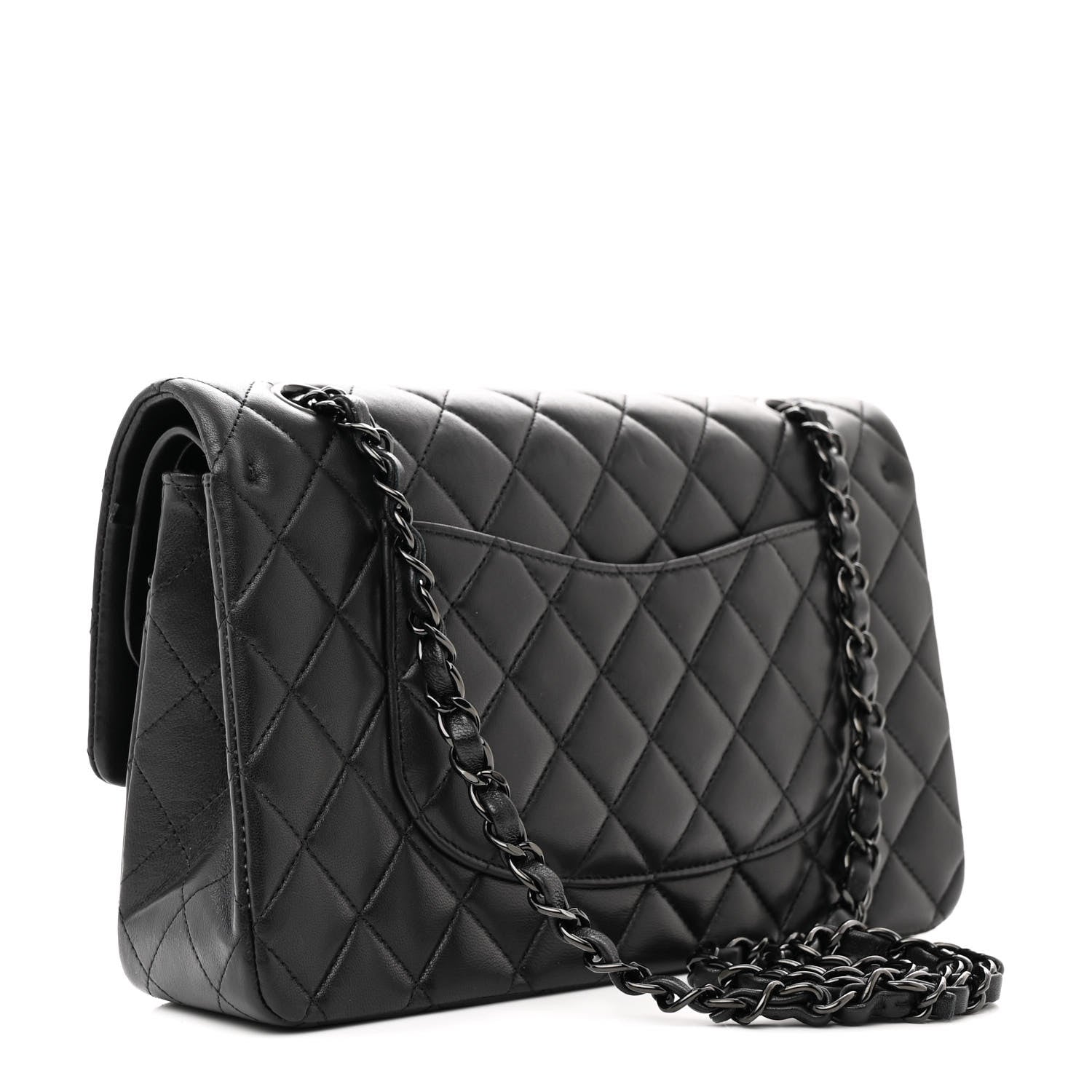 Chanel Lambskin Quilted Medium Double Flap So Black 3 of 13