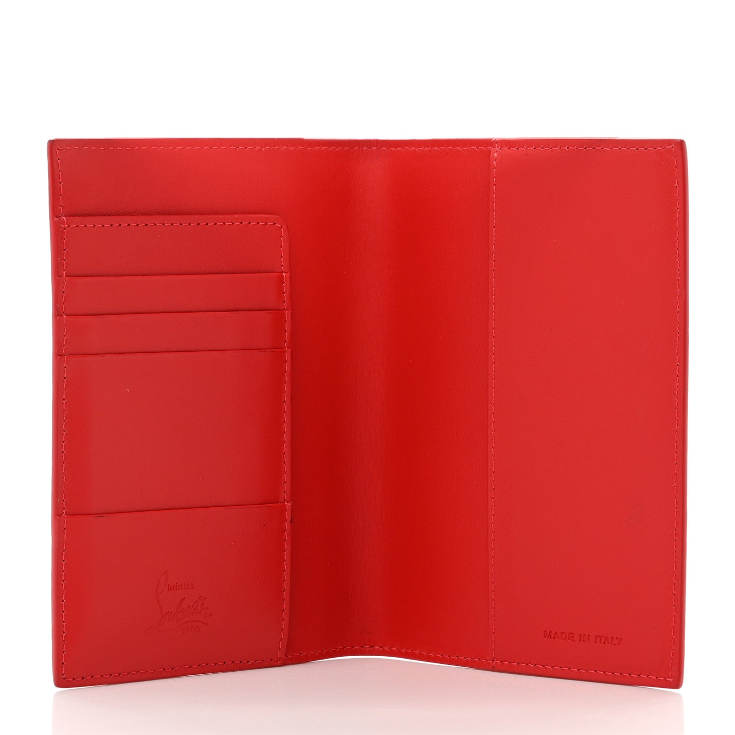 Christian Louboutin Calfskin Studded Loubipass Passport Holder Black 5 of 7
