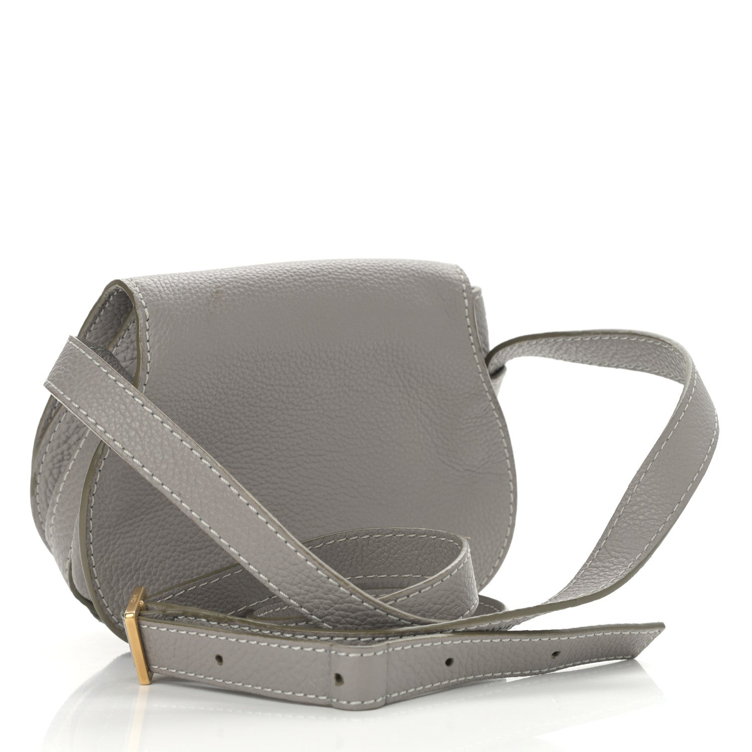 Chloe Calfskin Mini Marcie Round Crossbody Bag Cashmere Grey 3 of 12