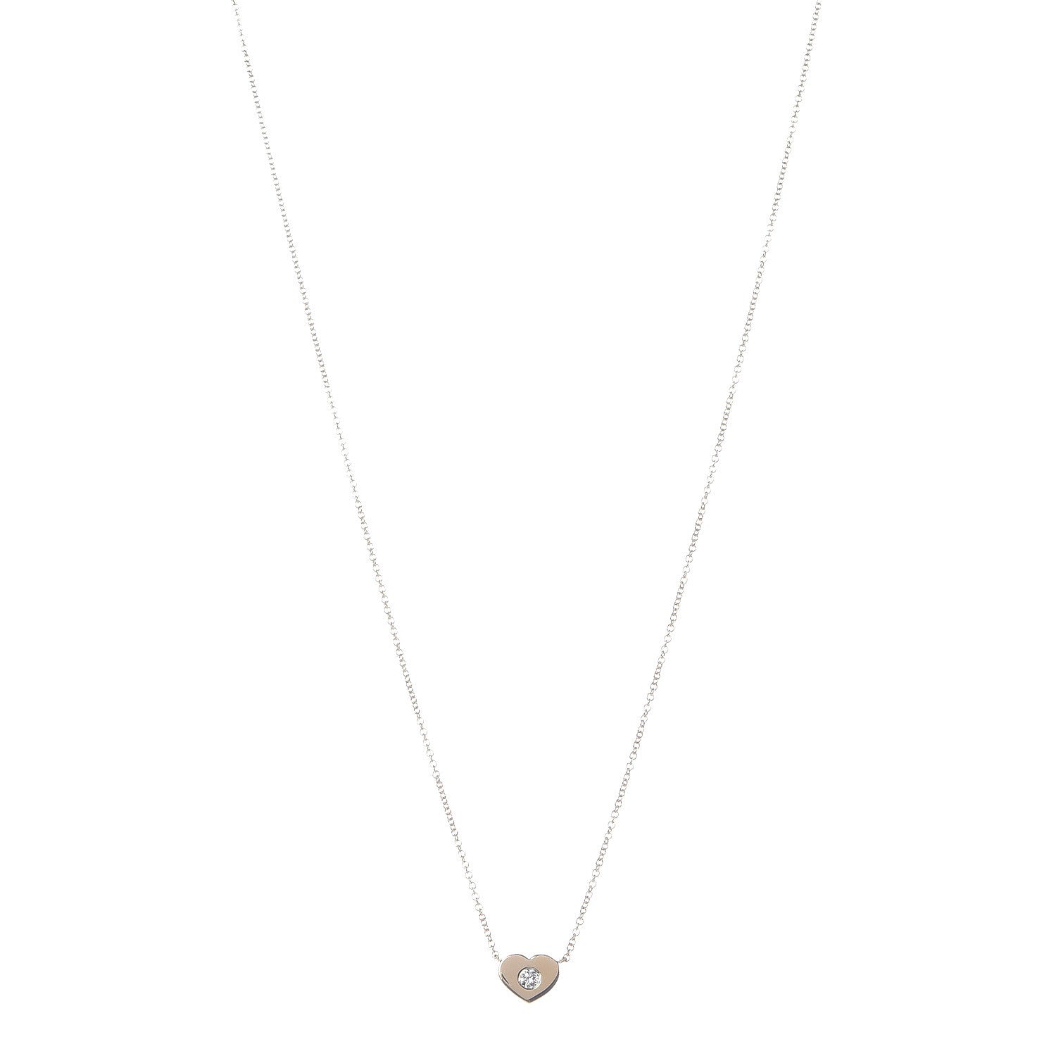 Tiffany 18K Yellow Gold Diamond Paloma Picasso Modern Heart Pendant Necklace 1 of 7