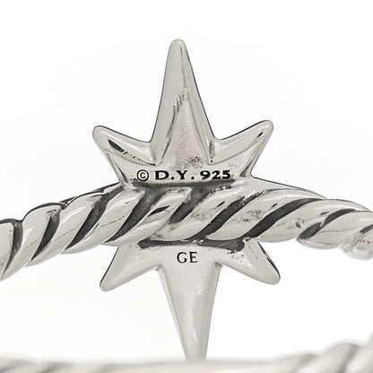 David Yurman Sterling Silver Diamond Cable Collectibles North Star Stack Ring 49 4.75 4 of 5