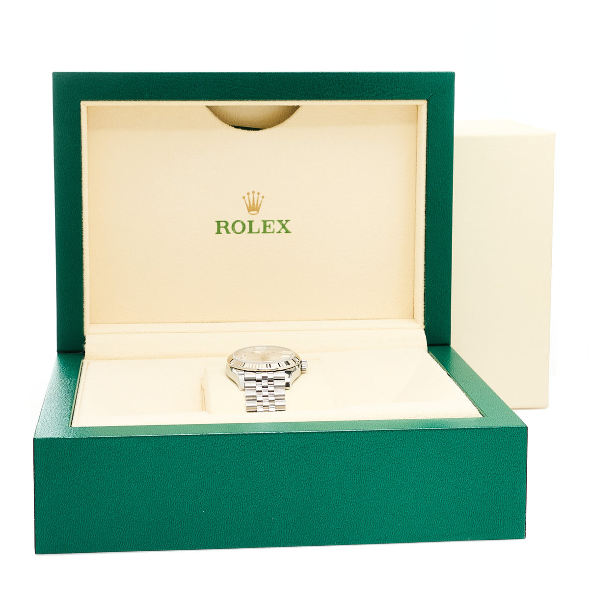 Stainless Steel 18K White Gold Diamond 31mm Oyster Perpetual Datejust Watch Silver 278274