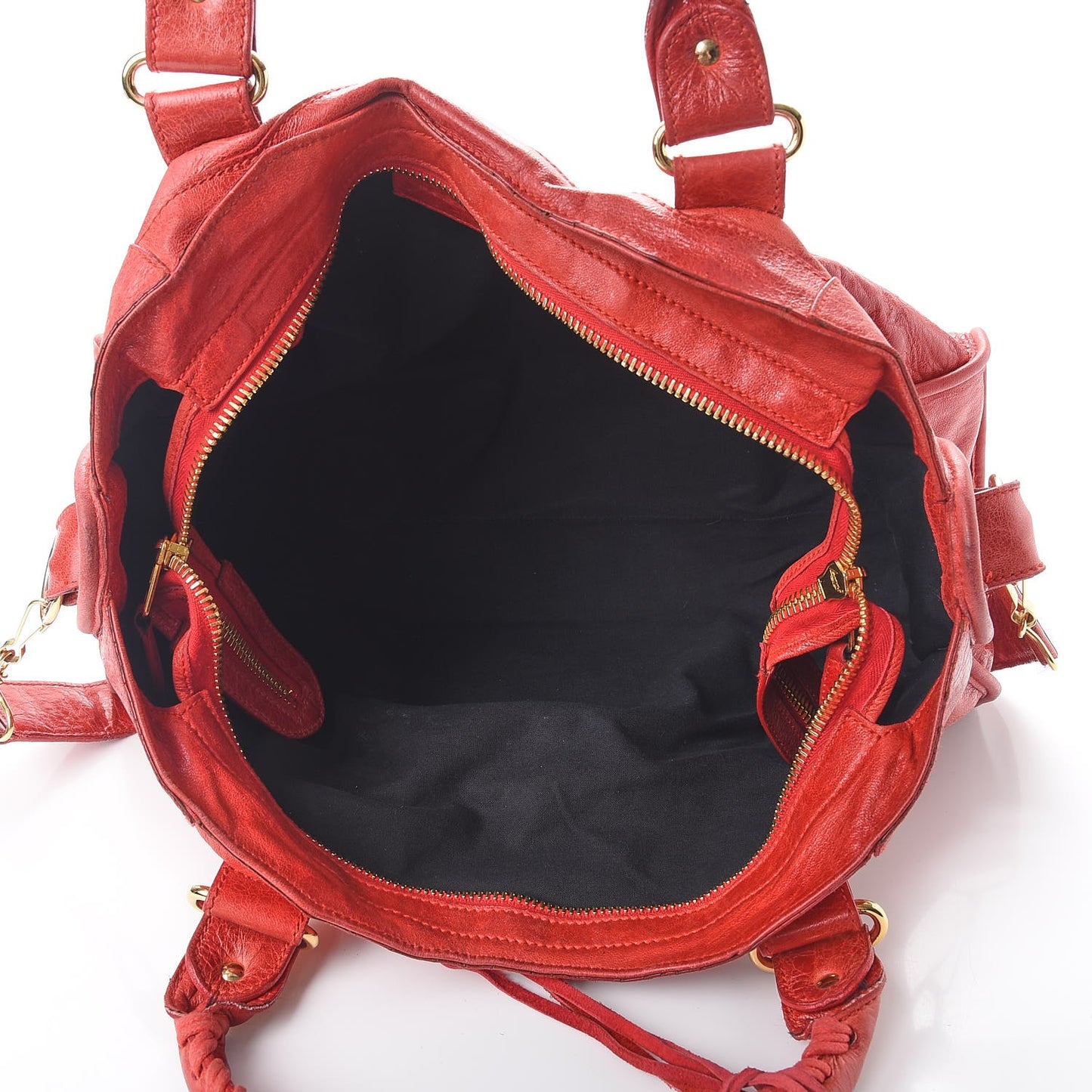 Agneau Giant 21 Gold Hardware Part Time Rouge Vermillon