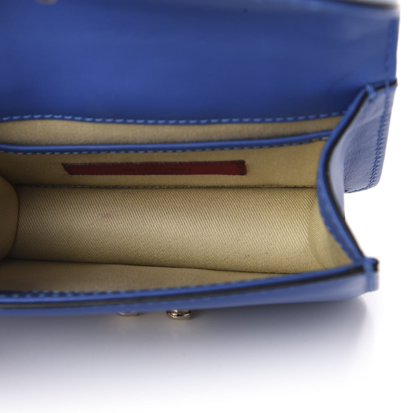 Vitello Mini Glam Lock Rockstud Flap Blue