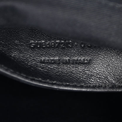Saint Laurent Sheepskin Matelasse Chevron Monogram Medium College Bag Black 6 of 10