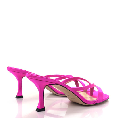 Jimmy Choo Satin Maelie 70 Sandals 37.5 Fuchsia 4 of 7