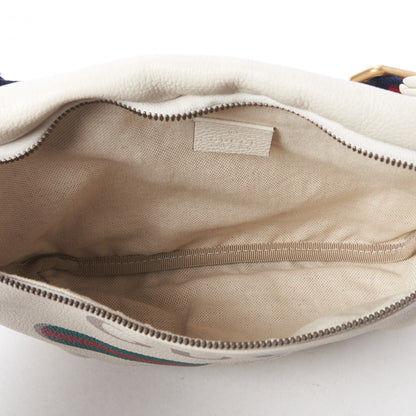 Gucci Grained Calfskin Logo Belt Bag White 5 of 9