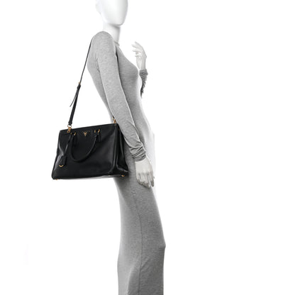 Prada Saffiano Medium Galleria Double Zip Tote Black 2 of 12