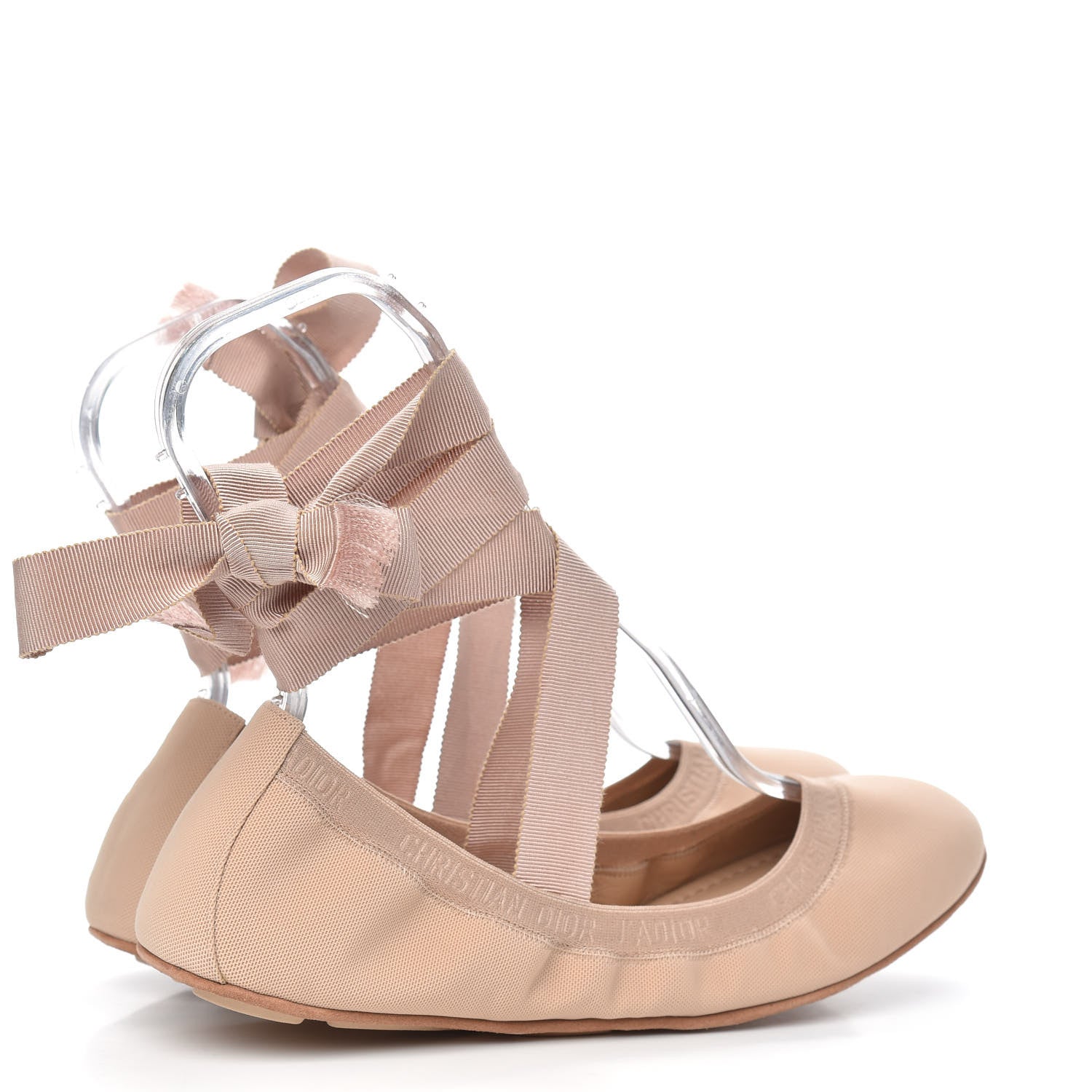 Christian Dior Micro Resille Academy Lace-Up Ballerina Flats 42 Nude 4 of 8