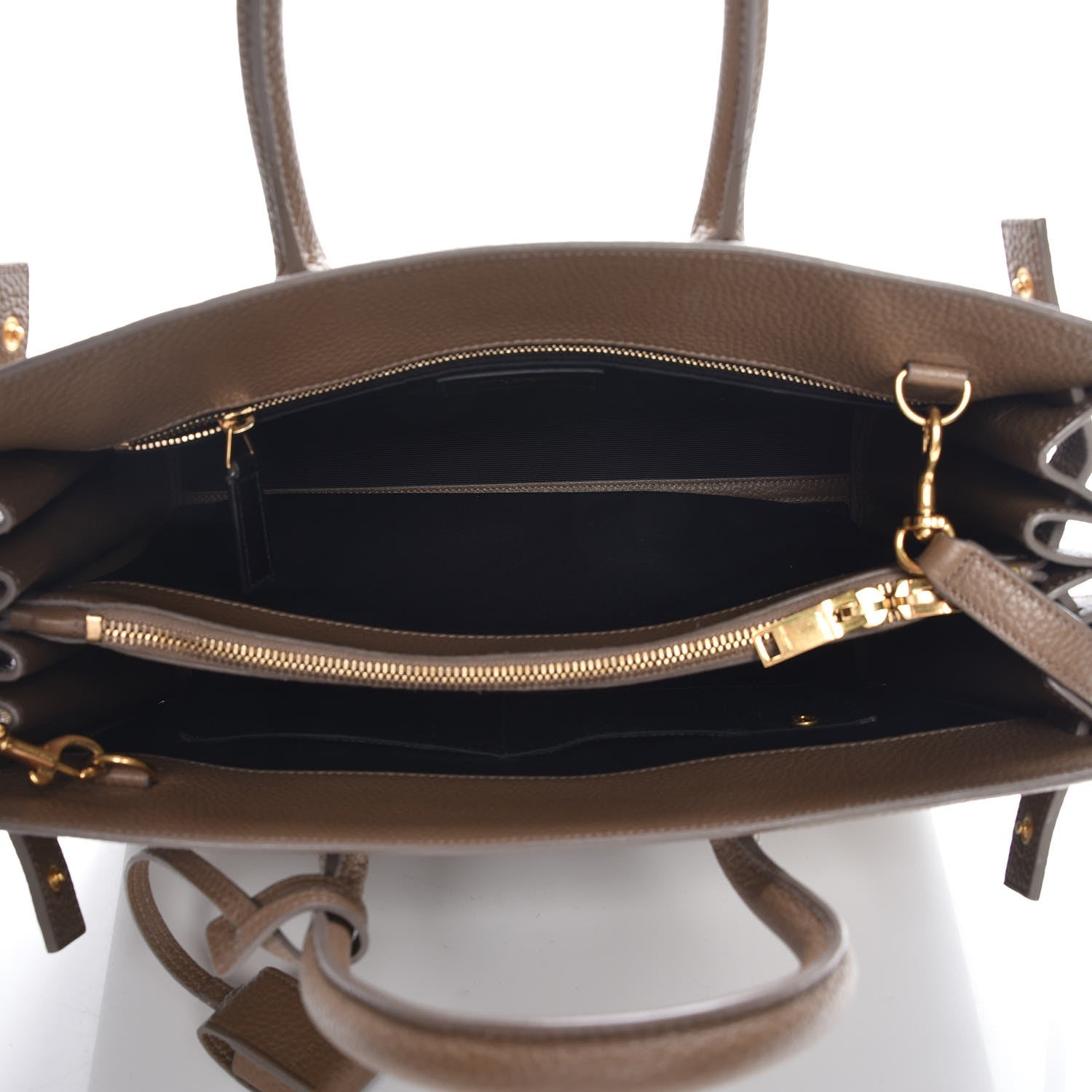Saint Laurent Grained Calfskin Small Sac De Jour Taupe 6 of 8