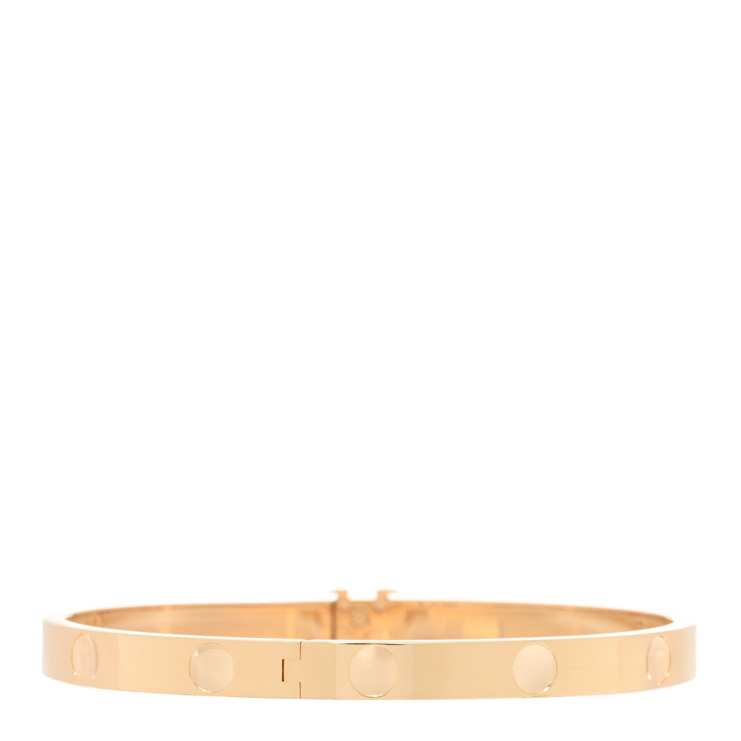 Louis Vuitton 18K Yellow Gold Empreinte Bangle Bracelet 16 2 of 4