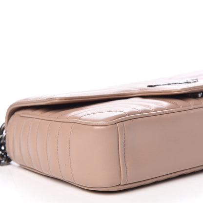 Prada Soft Calfskin Impunture Diagramme Medium Chain Flap Shoulder Bag Cipria 7 of 15