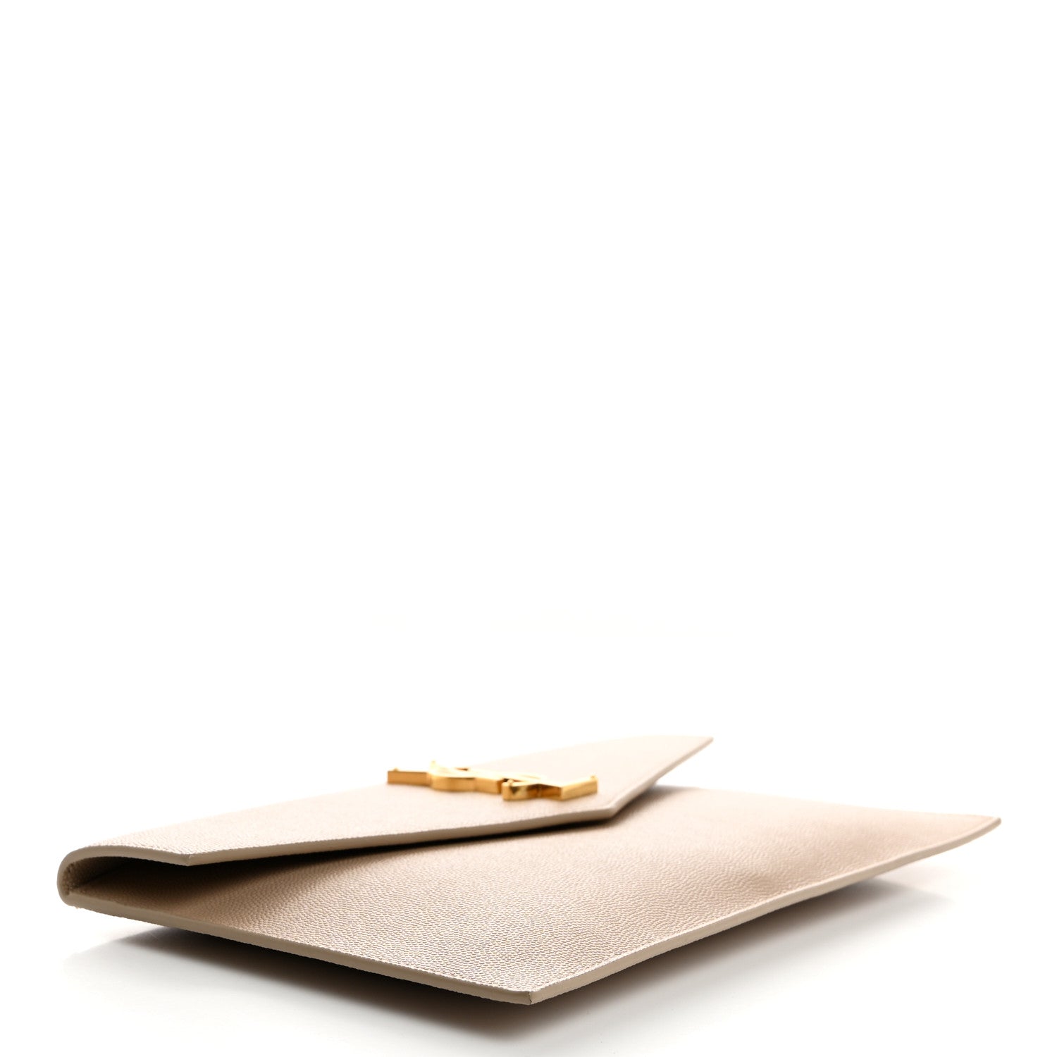 Saint Laurent Grain De Poudre Uptown Pouch Dark Beige 3 of 6