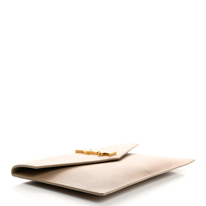 Saint Laurent Grain De Poudre Uptown Pouch Dark Beige 3 of 6
