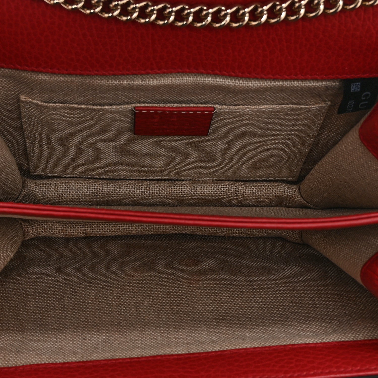 Gucci Dollar Calfskin Small Interlocking G Shoulder Bag Red 5 of 11