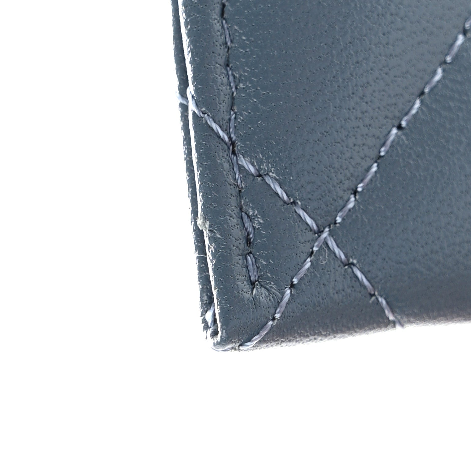 Chanel Lambskin Enamel Quilted Card Holder Blue 9 of 10