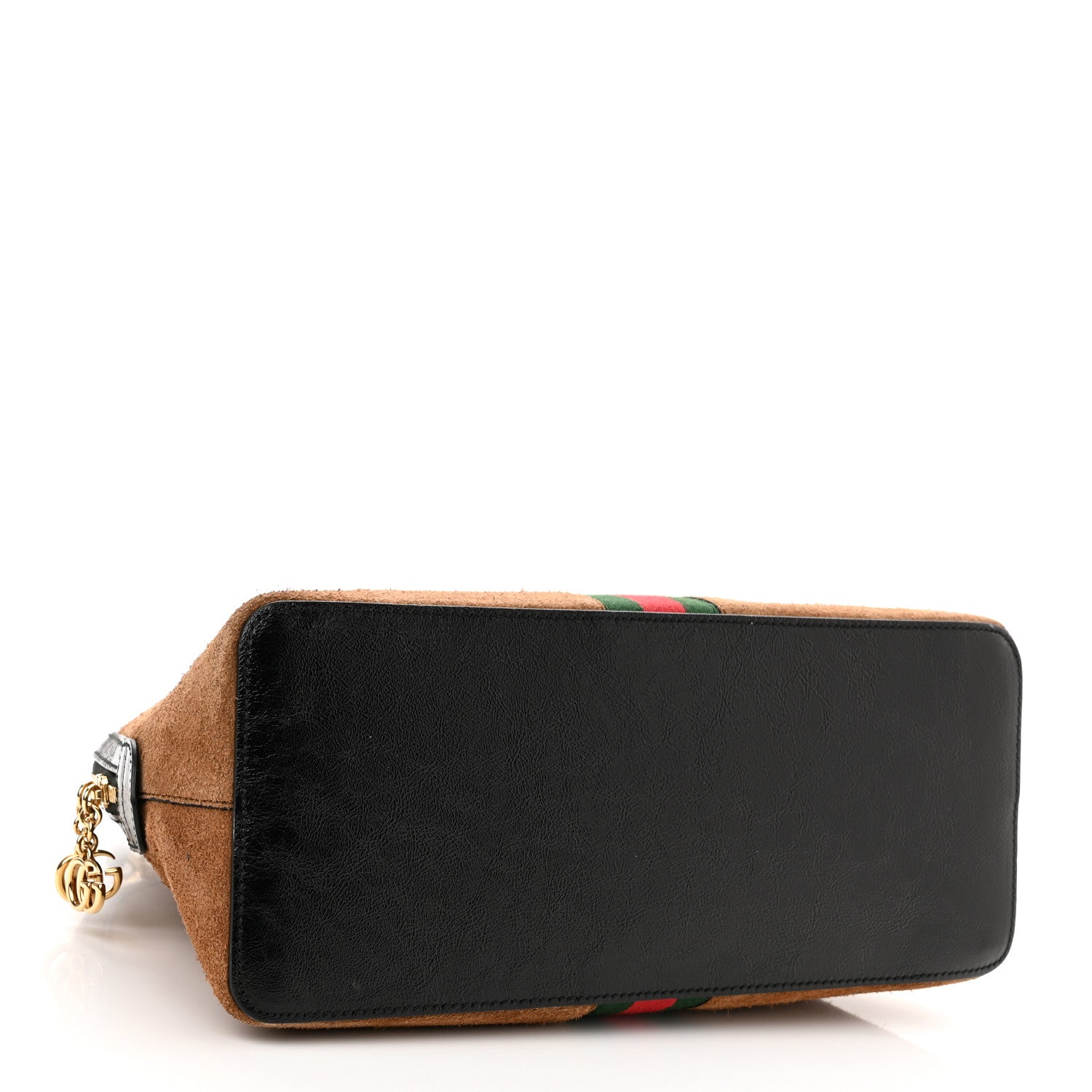 Gucci Suede Patent Web Medium Ophidia Top Handle Dome Bag Nocciola Black 8 of 11