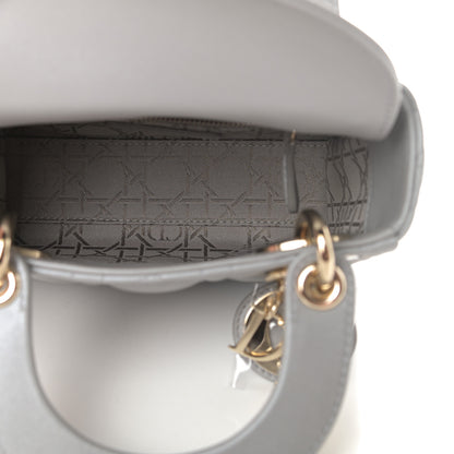 Christian Dior Metallic Lambskin Cannage Mini Lady Dior Silver 5 of 10