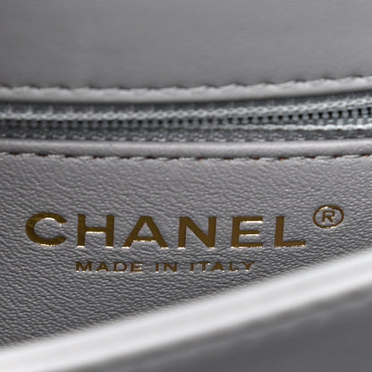 Chanel Lambskin Quilted Small Trendy CC Flap Dual Handle Bag Grey 6 of 9