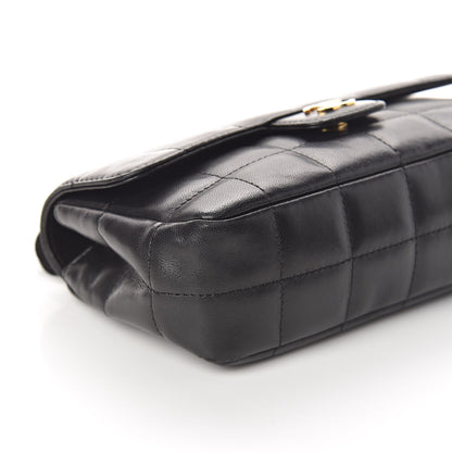 Chanel Lambskin Quilted Mini Chocolate Bar Camellia Flap Black 9 of 11