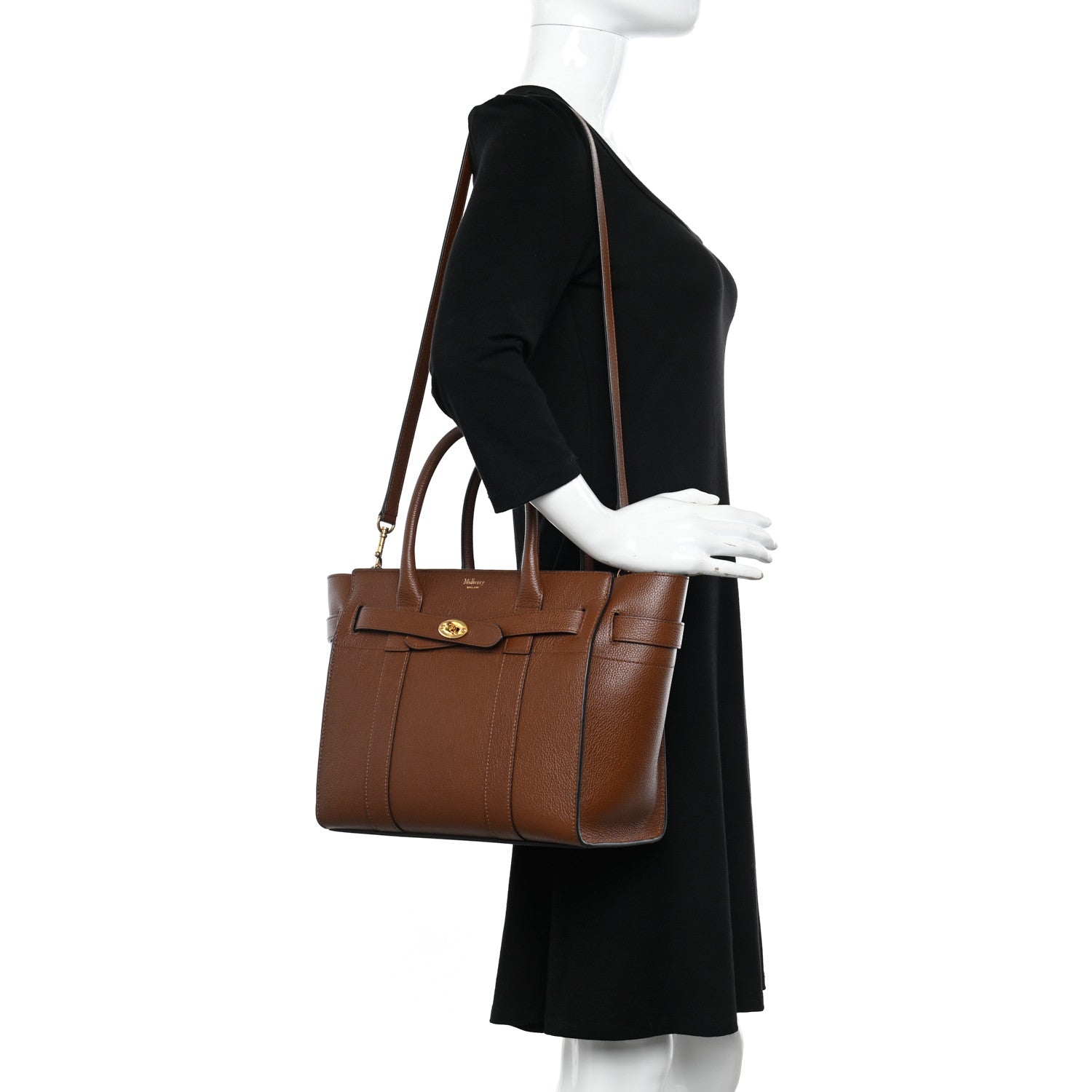 Mulberry Small Classic Grain Small Zipped Bayswater Oak 3 of 11