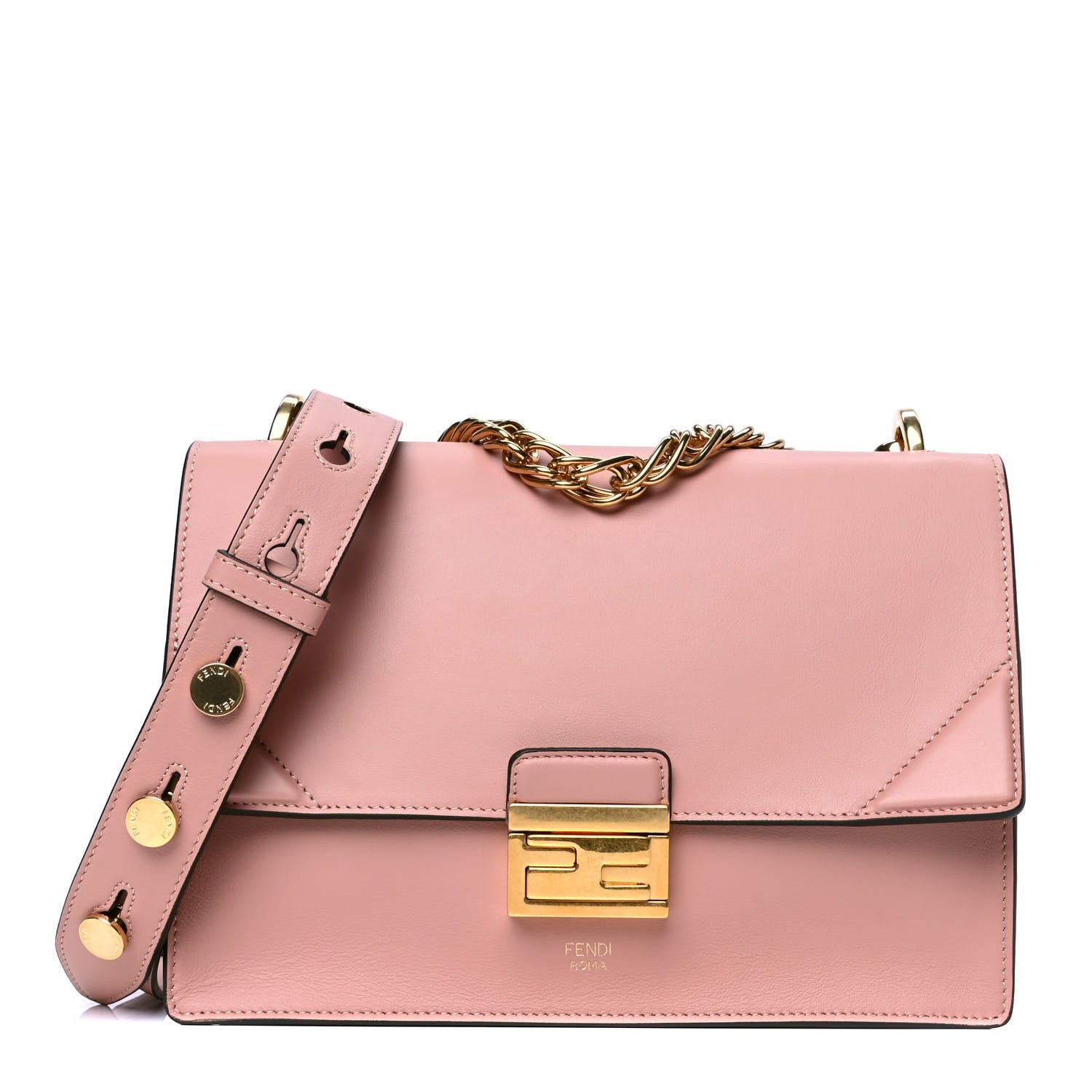 Fendi Vitello Grace Matte F is Fendi Kan U Shoulder Bag Rosa Bourbon 1 of 5