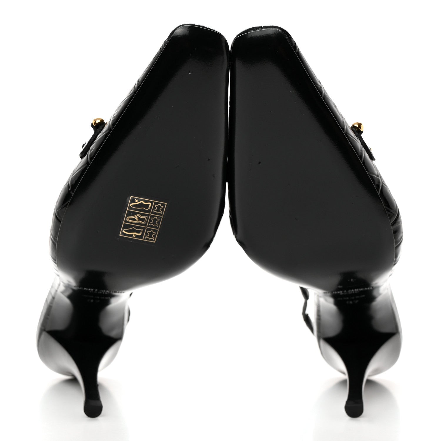 Saint Laurent Calfskin Crocodile Embossed Slingback Tom 90 Pumps 37 Black 5 of 13