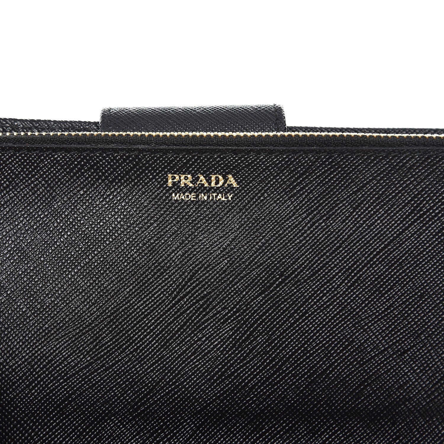 Prada Saffiano Metal Tab Wallet Nero Black 6 of 6