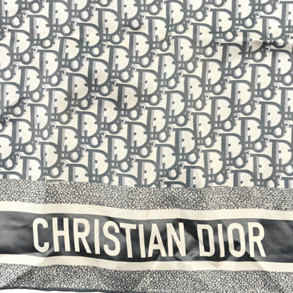 Christian Dior Silk Oblique Scarf Blue 3 of 3