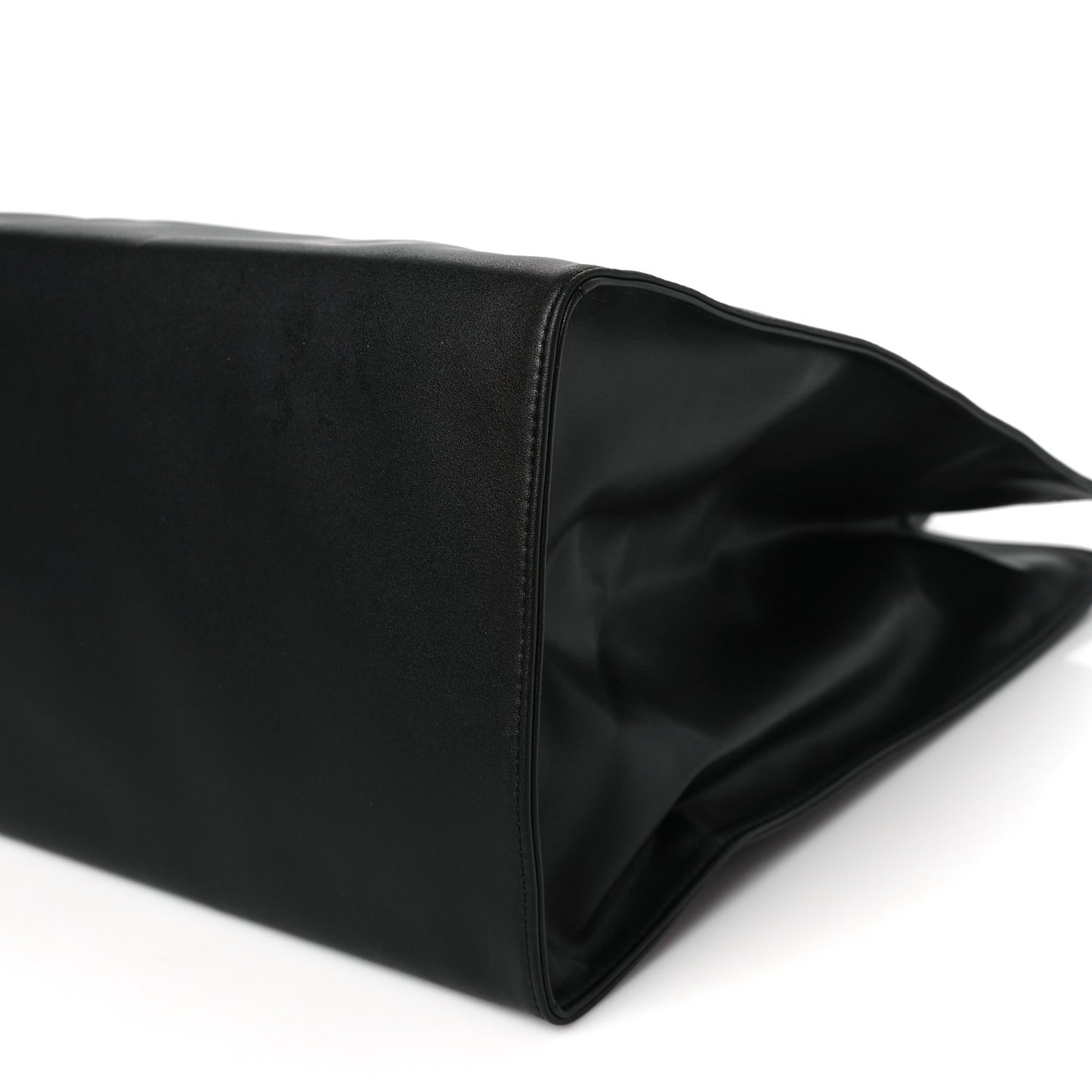 Vegan Leather Large Shopping Bag Black