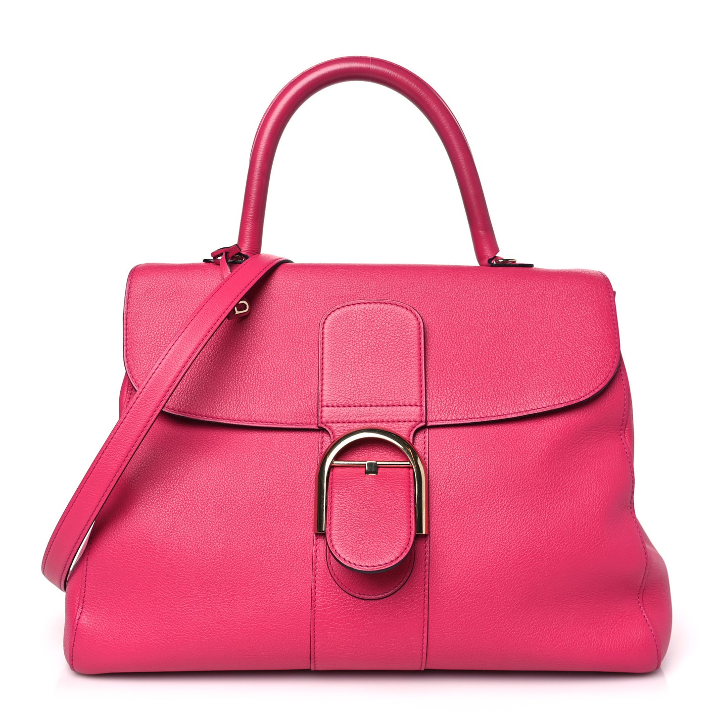 Grained Calfskin GM Brillant Satchel Fuchsia