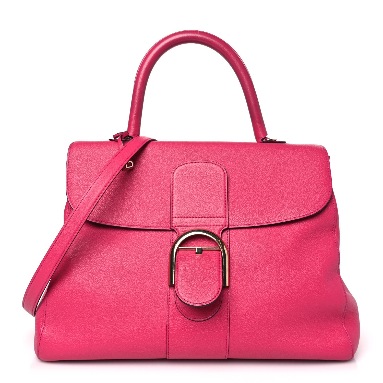 Delvaux Grained Calfskin GM Brillant Satchel Fuchsia 1 of 11