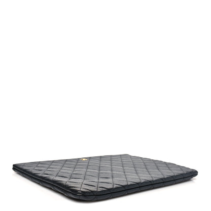 Chanel Caviar Quilted Large Cosmetic Case Black 4 of 8