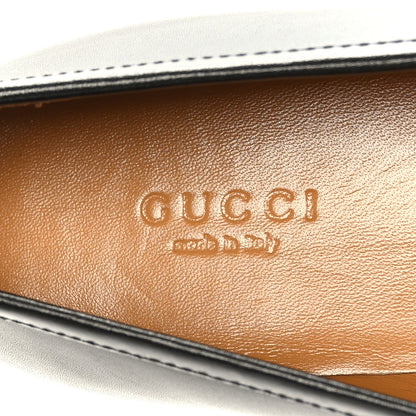 Gucci Calfskin Womens Jordaan Loafers 37.5 Black 8 of 9