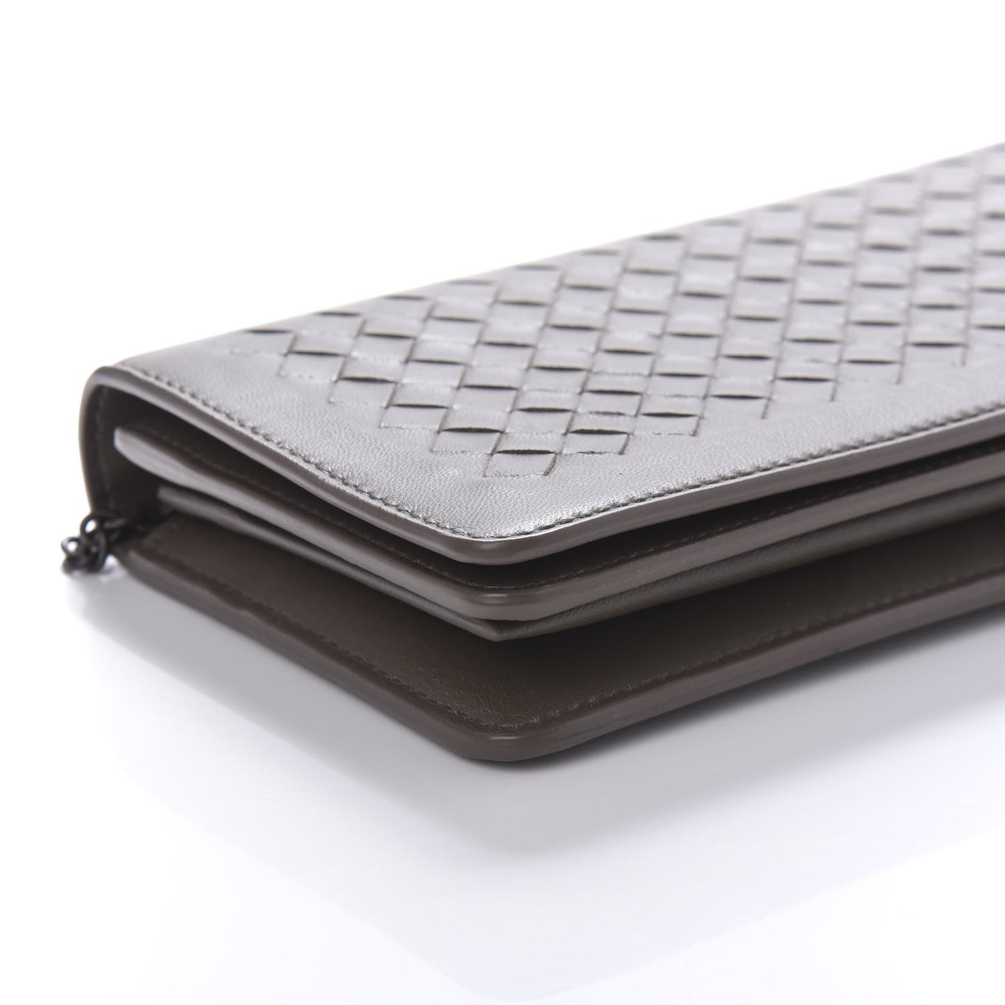 Nappa Intrecciato Continental Wallet on Chain Ebano