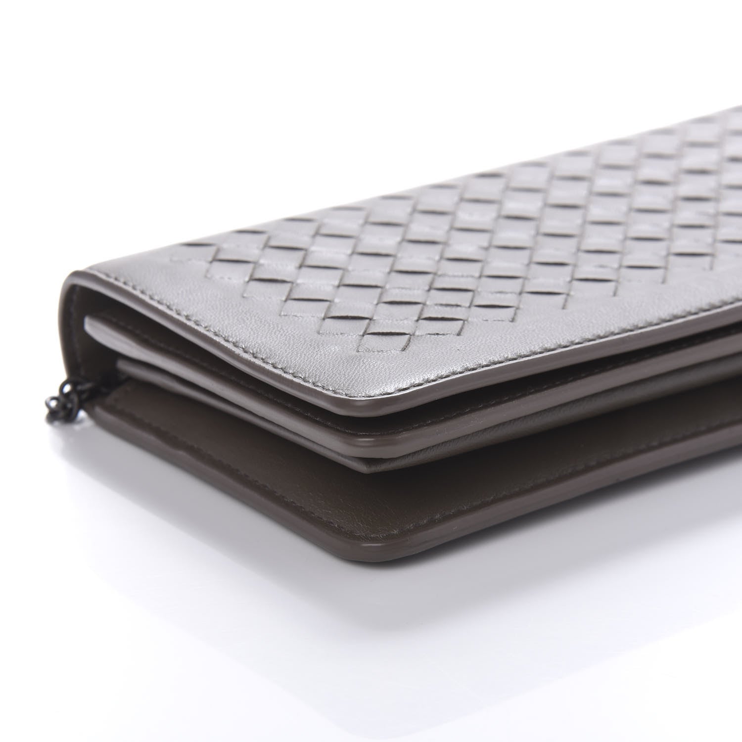 Bottega Veneta Nappa Intrecciato Continental Wallet on Chain Ebano 6 of 10