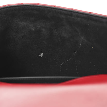 Saint Laurent Patent Matelasse Monogram Large Vicky Chain Bag Rouge Eros 10 of 12