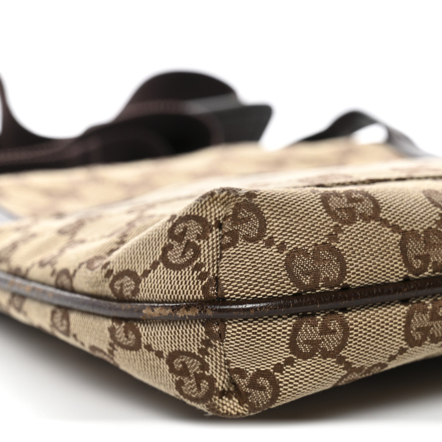 Gucci Monogram Flat Messenger Bag Dark Brown 9 of 14