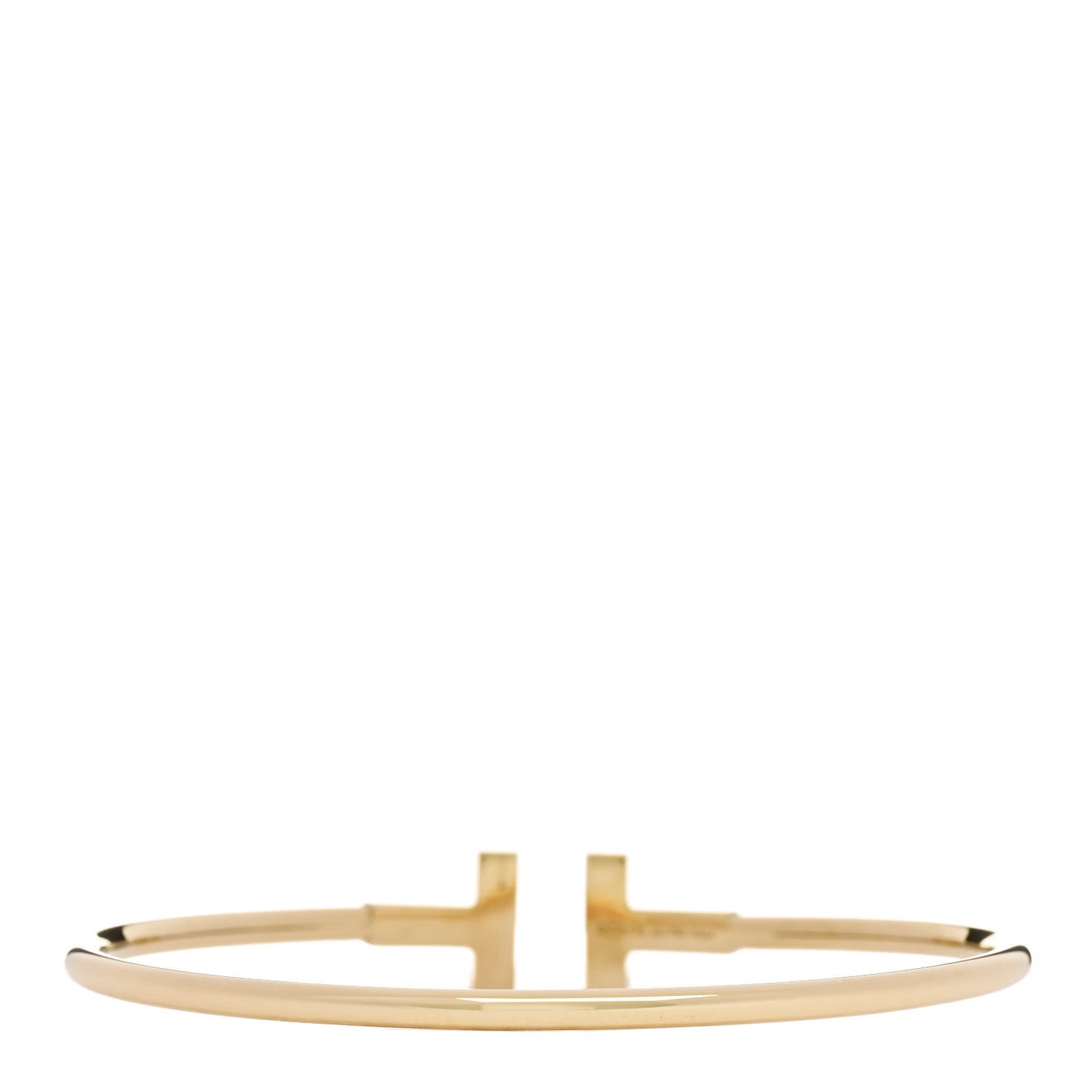 18K Yellow Gold Diamond T Wire Bracelet