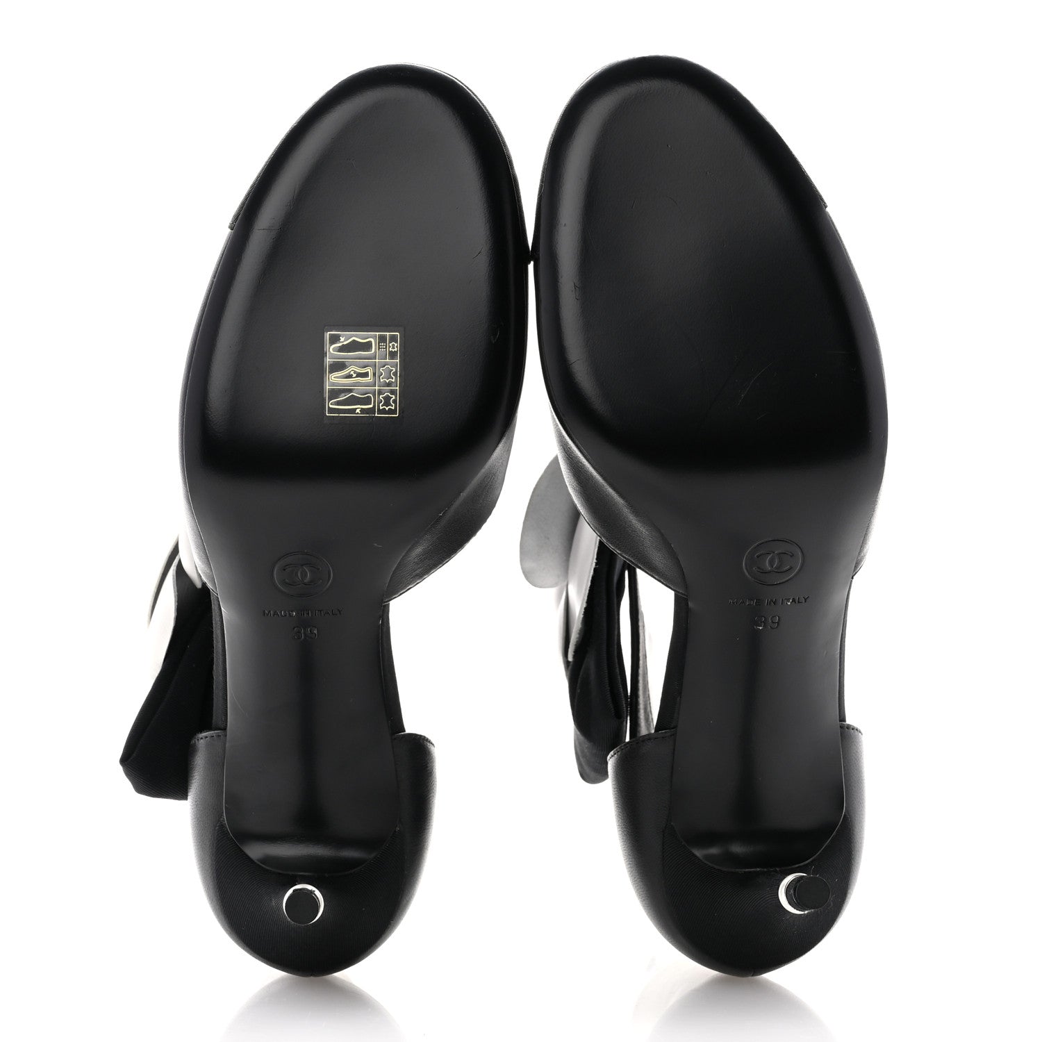 Chanel Lambskin Grosgrain Cap Toe Camellia Mary Jane Platform Pumps 39 Black 5 of 10