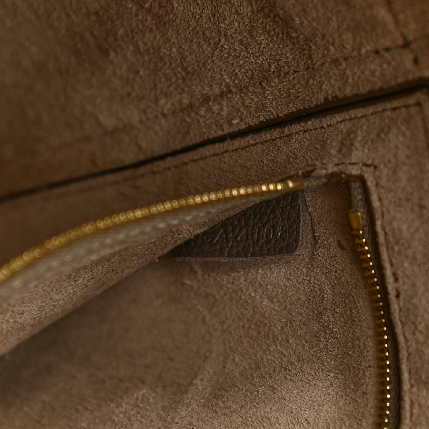 Soft Grained Calfskin Sangle Bucket Bag Taupe