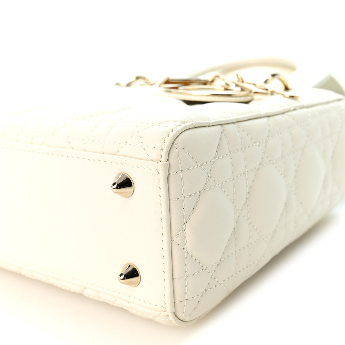 Christian Dior Lambskin Cannage Small My ABCDior Lady Dior White 10 of 10