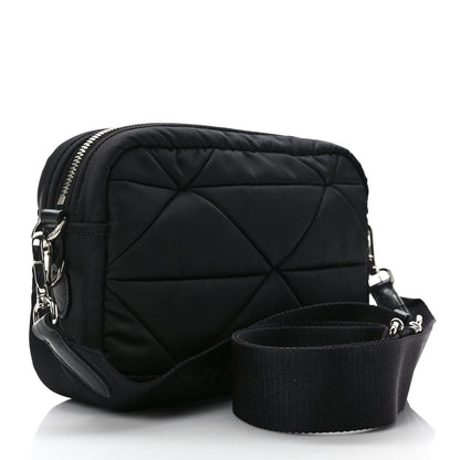 Prada Re-Nylon Triangle Quilted Padded Shoulder Bag Black 3 of 9