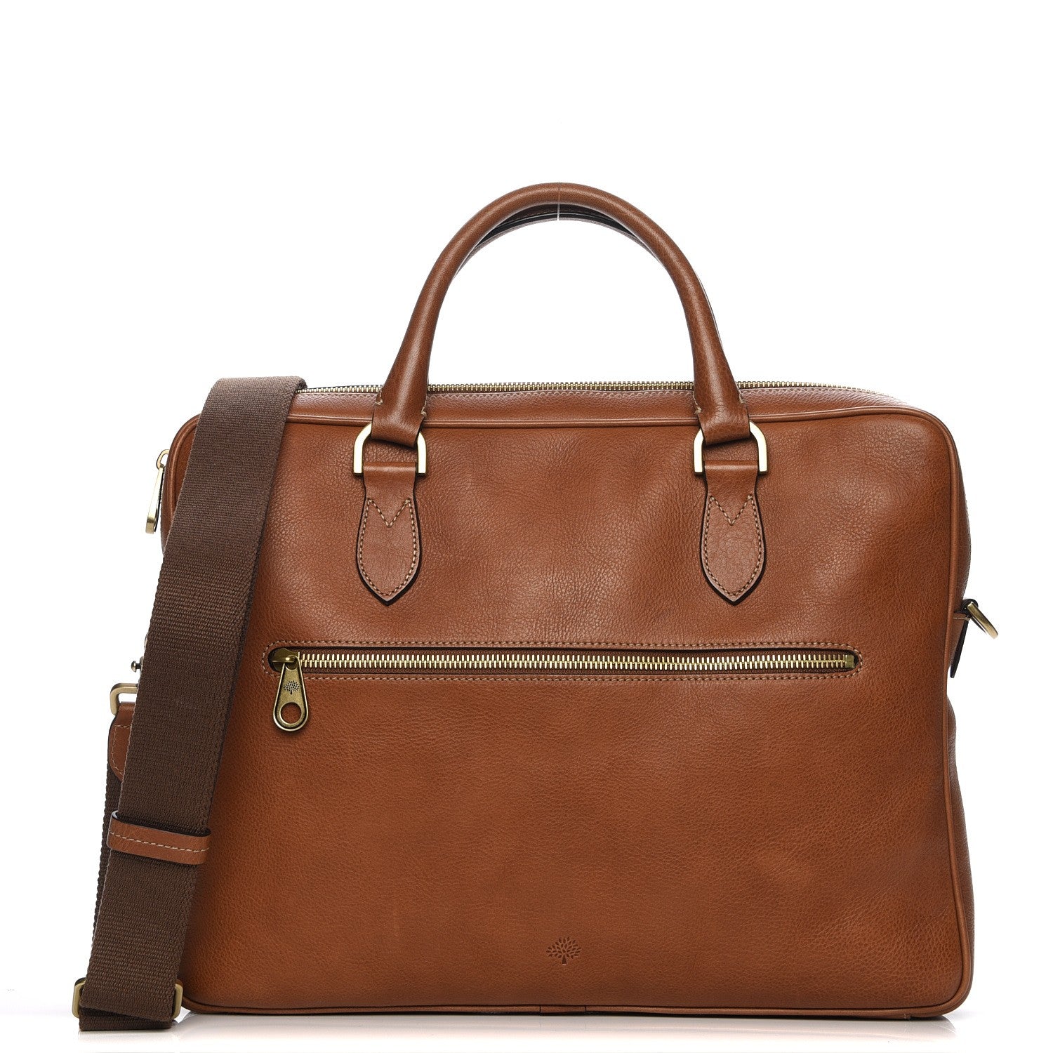 Mulberry Grained Calfskin Heathcliffe Briefcase Oak 1 of 7