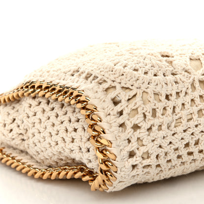 Stella McCartney Cotton Crochet Falabella Ajouree Tote Bag White 8 of 9