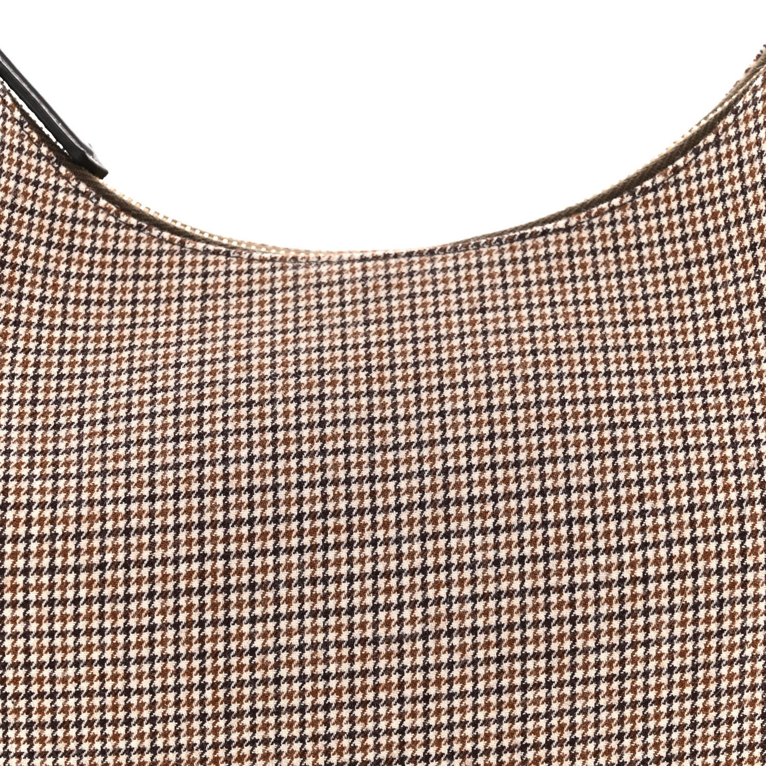 Fendi Wool Vitello Grace Small Houndstooth Small Fendigraphy Hobo Bag Beige Ebano 8 of 11