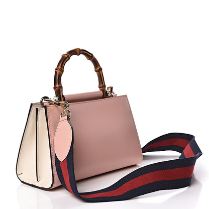 Gucci Nappa Bamboo Web Mini Nymphaea Top Handle Bag Perfect Pink Mystic White 3 of 16